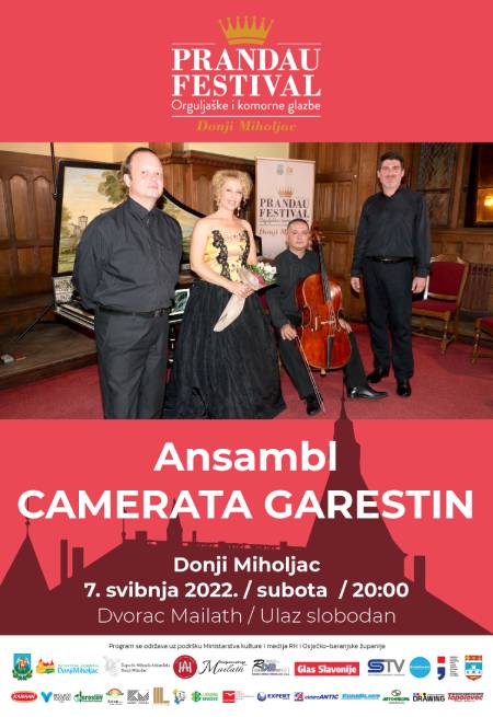 3. PRANDAU FESTIVAL – koncert otvorenja: ansambl CAMERATA GARESTIN, 7. svibnja 2022. / 20:00h / dvorac Mailath